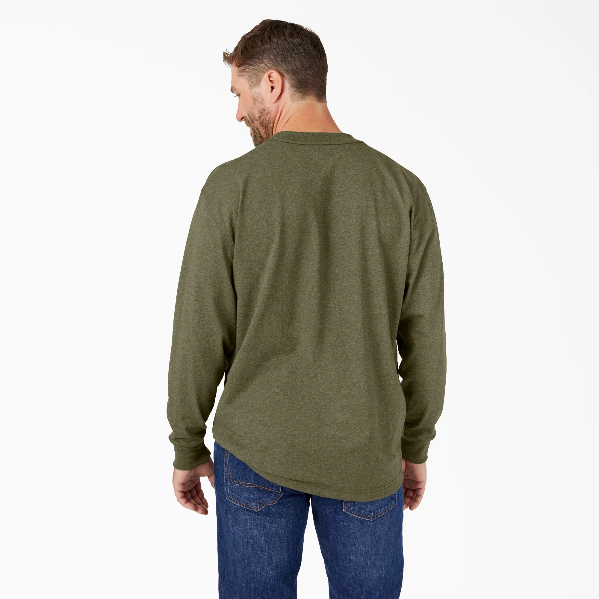 Heavyweight Heathered Long Sleeve Pocket T-Shirt 2 Heavyweight Heathered Long Sleeve Pocket T-Shirt