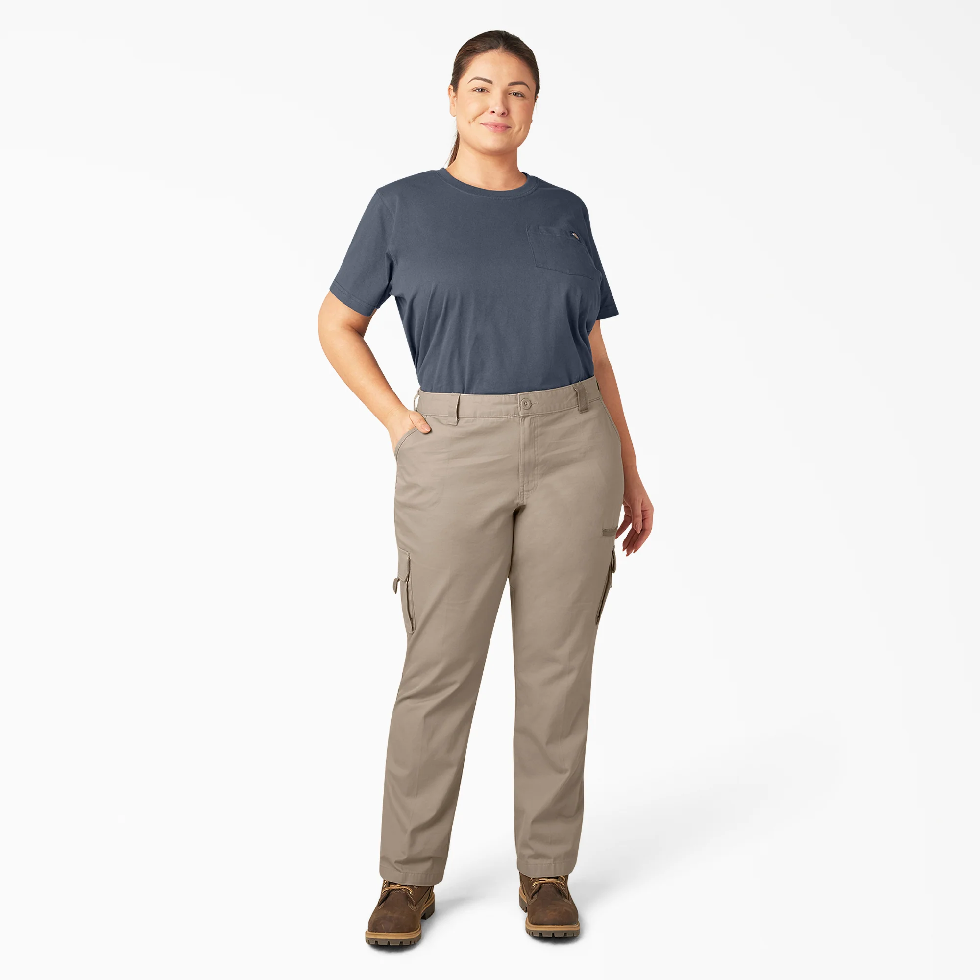 Women's Plus Relaxed Fit Cargo Pants 4 Women's Plus Relaxed Fit Cargo Pants