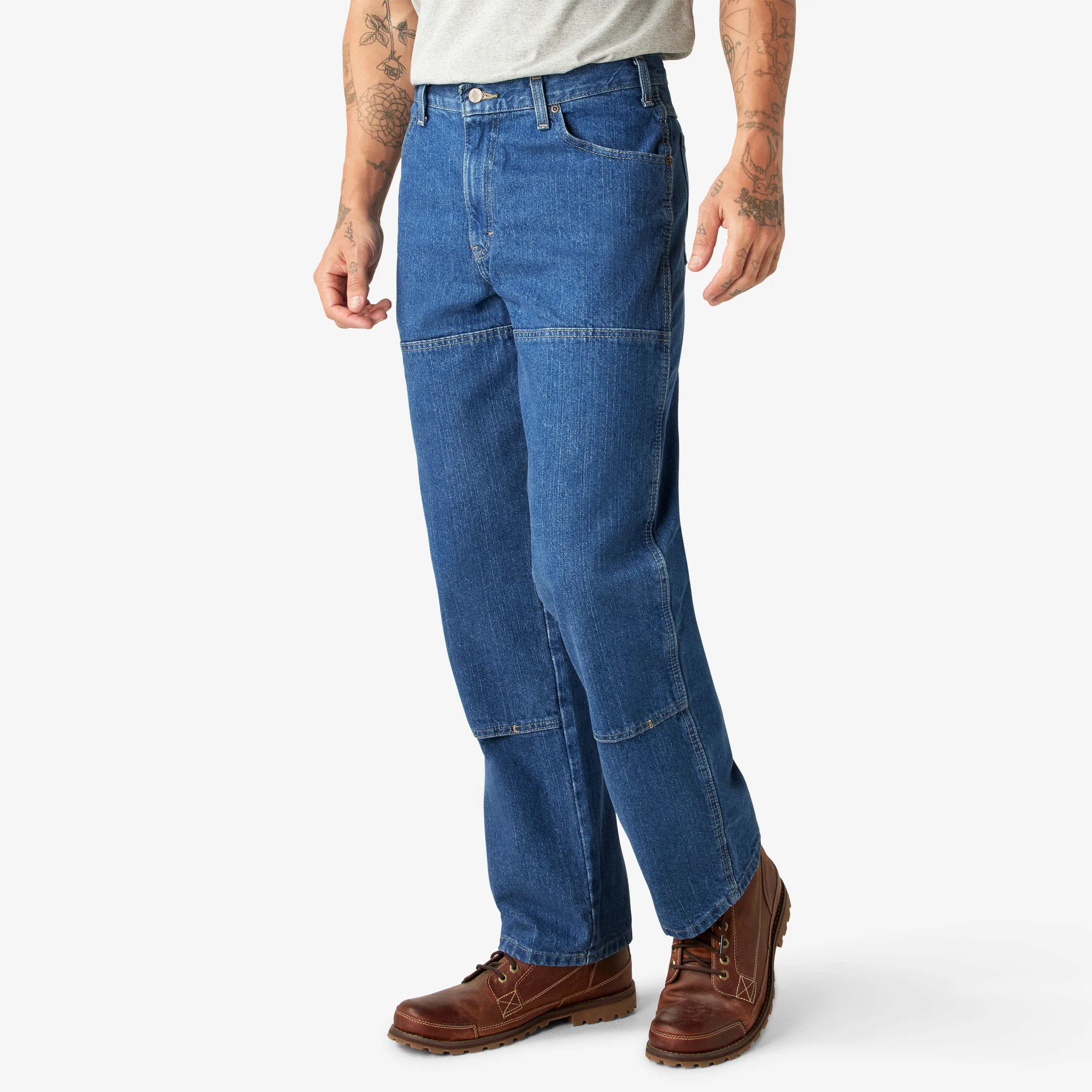 Relaxed Fit Double Knee Jeans 3 Relaxed Fit Double Knee Jeans