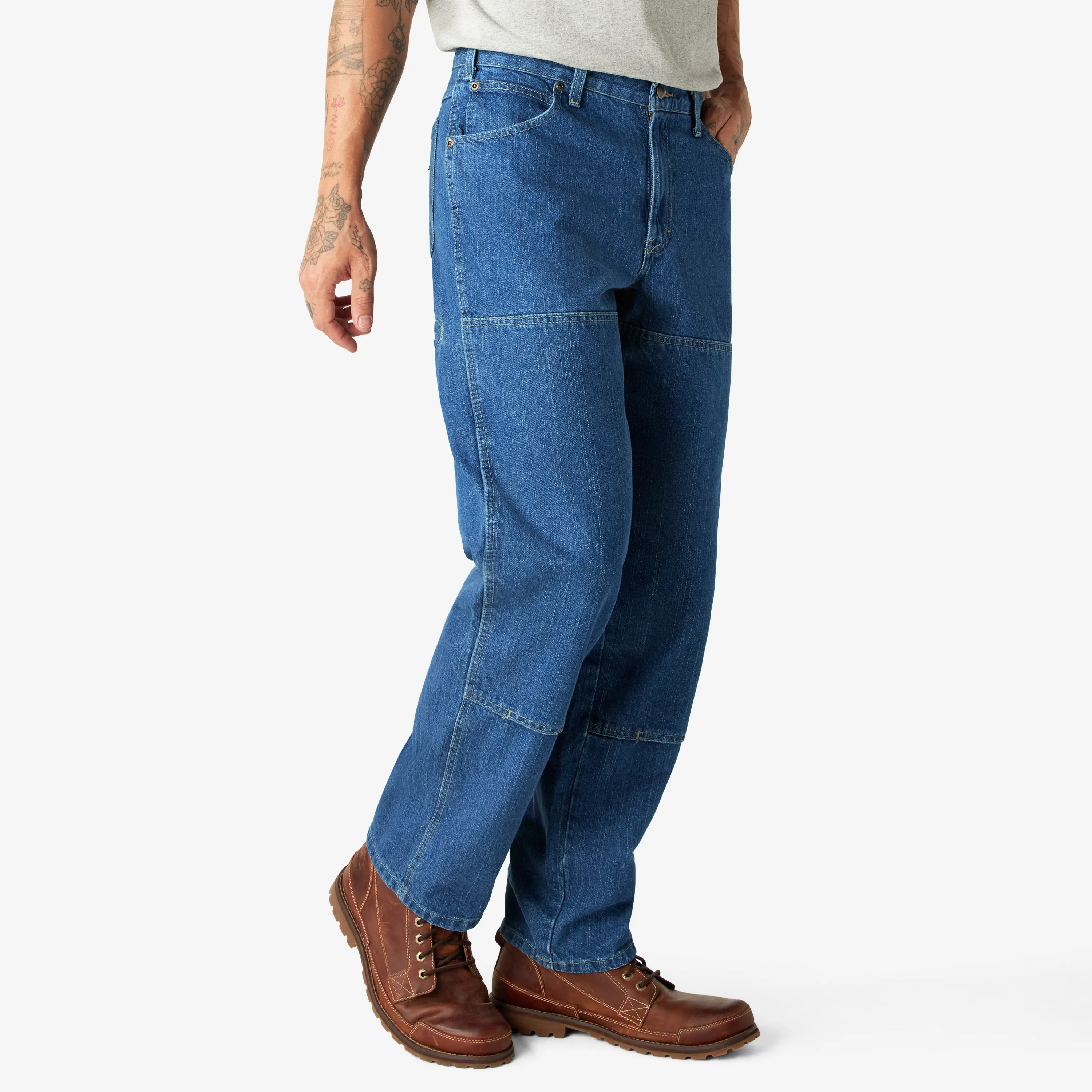 Relaxed Fit Double Knee Jeans 4 Relaxed Fit Double Knee Jeans